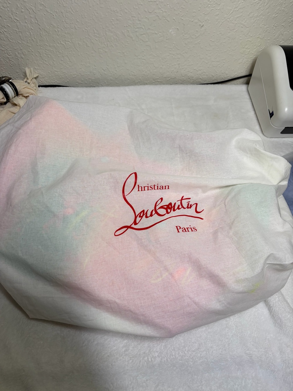 Christian Louboutin Neon Graffiti Gradient Tote in Orange, Pink & Green - Picture 6 of 6